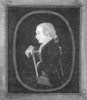 Watercolor portrait of Edmund Dickinson (Colonial Williamsburg Foundation 2000-100)